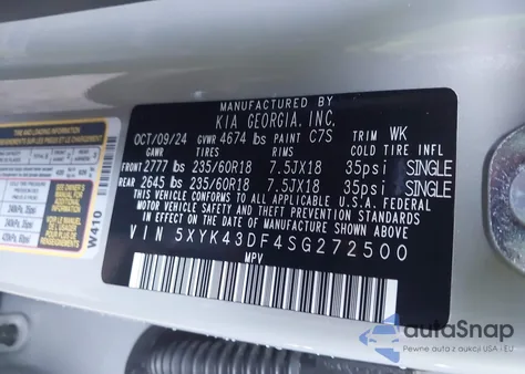 2025 Kia Sportage Sx from USA, damaged, VIN 5XYK43DF4SG272500